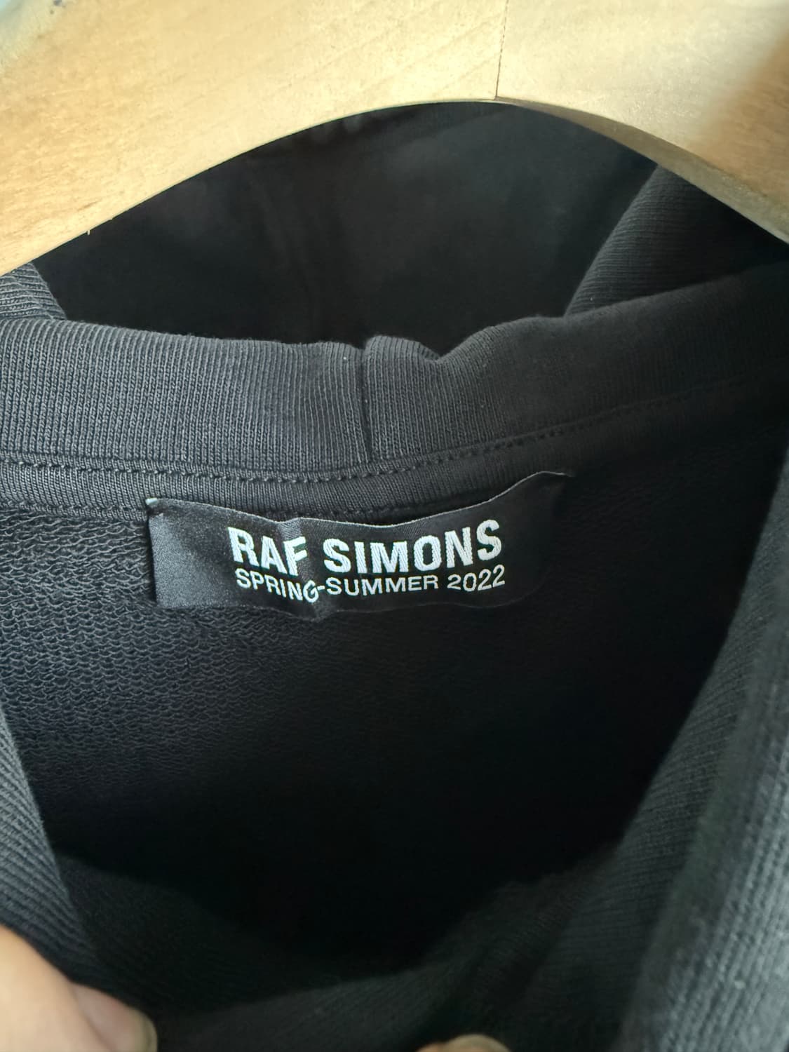 [L] 라프시몬스 22SS echodomer 컷 슬리브 후디 상품이미지5