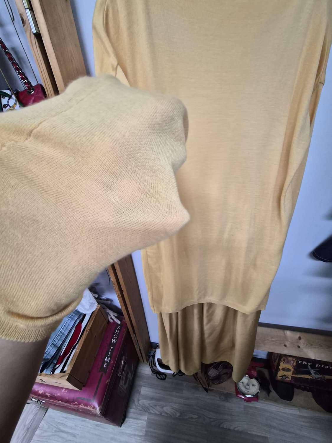 돌체비타 보트넥 니트. 레이온 와이드팬츠 상품이미지6