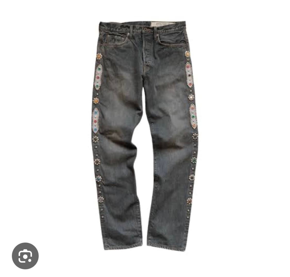 캐피탈 14온즈 데님 5P 몽키 시즈코 잼스톤 팬츠 블랙 잼스톤흑청 상품이미지1