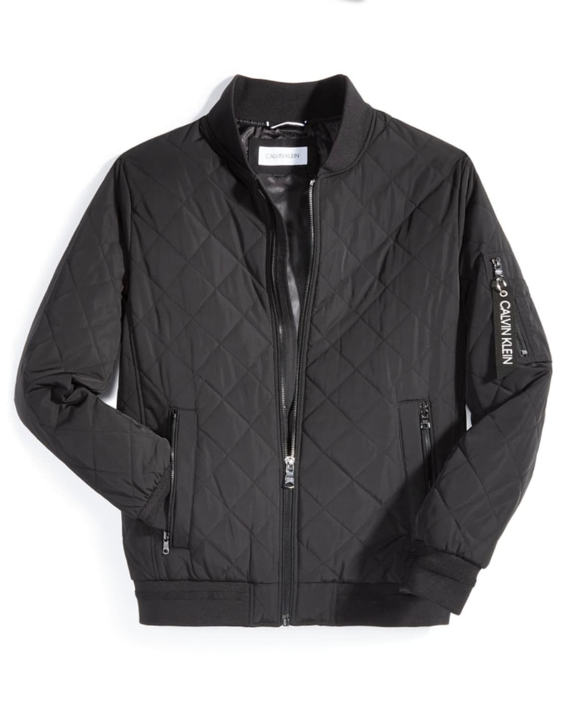 캘빈클라인 블랙 퀼팅 봄버 자켓 상품이미지1