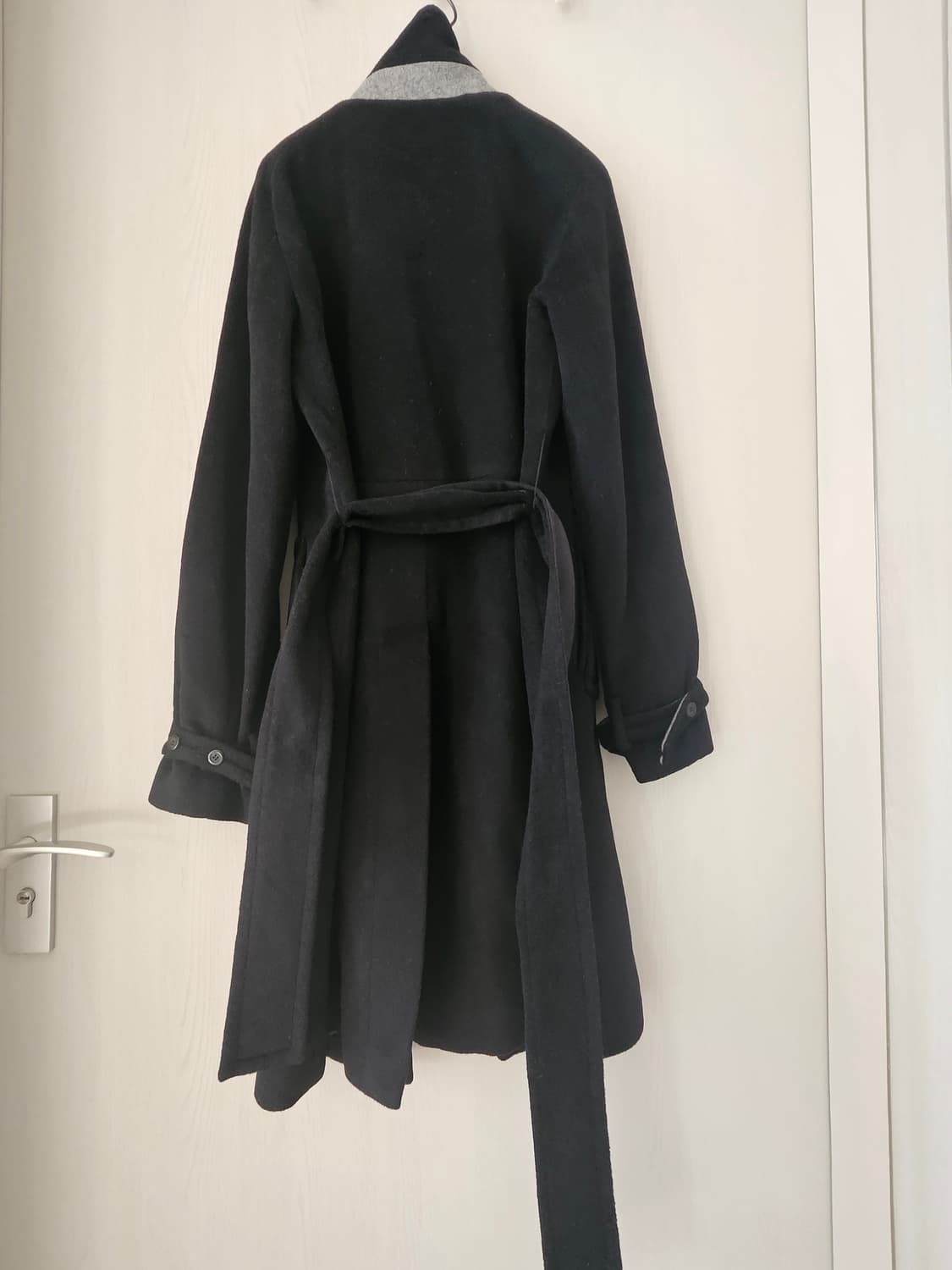 타임 블랙 모직 코트 상품이미지2