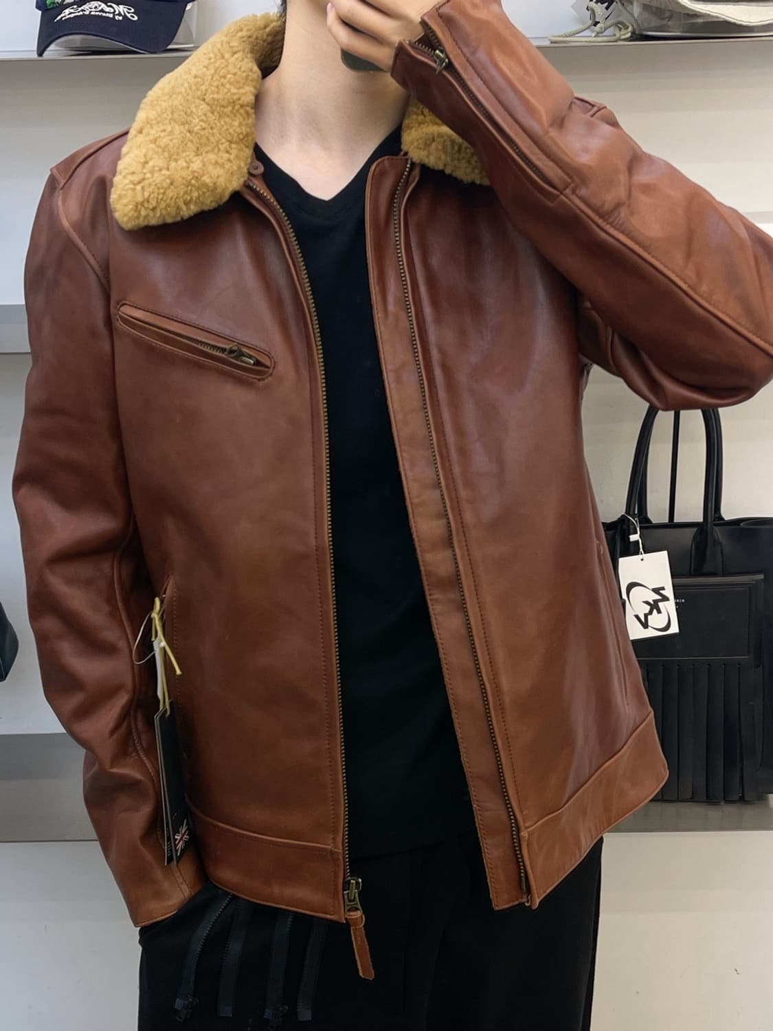 트라이엄프 할로 모터사이클 레더 자켓 상품이미지1