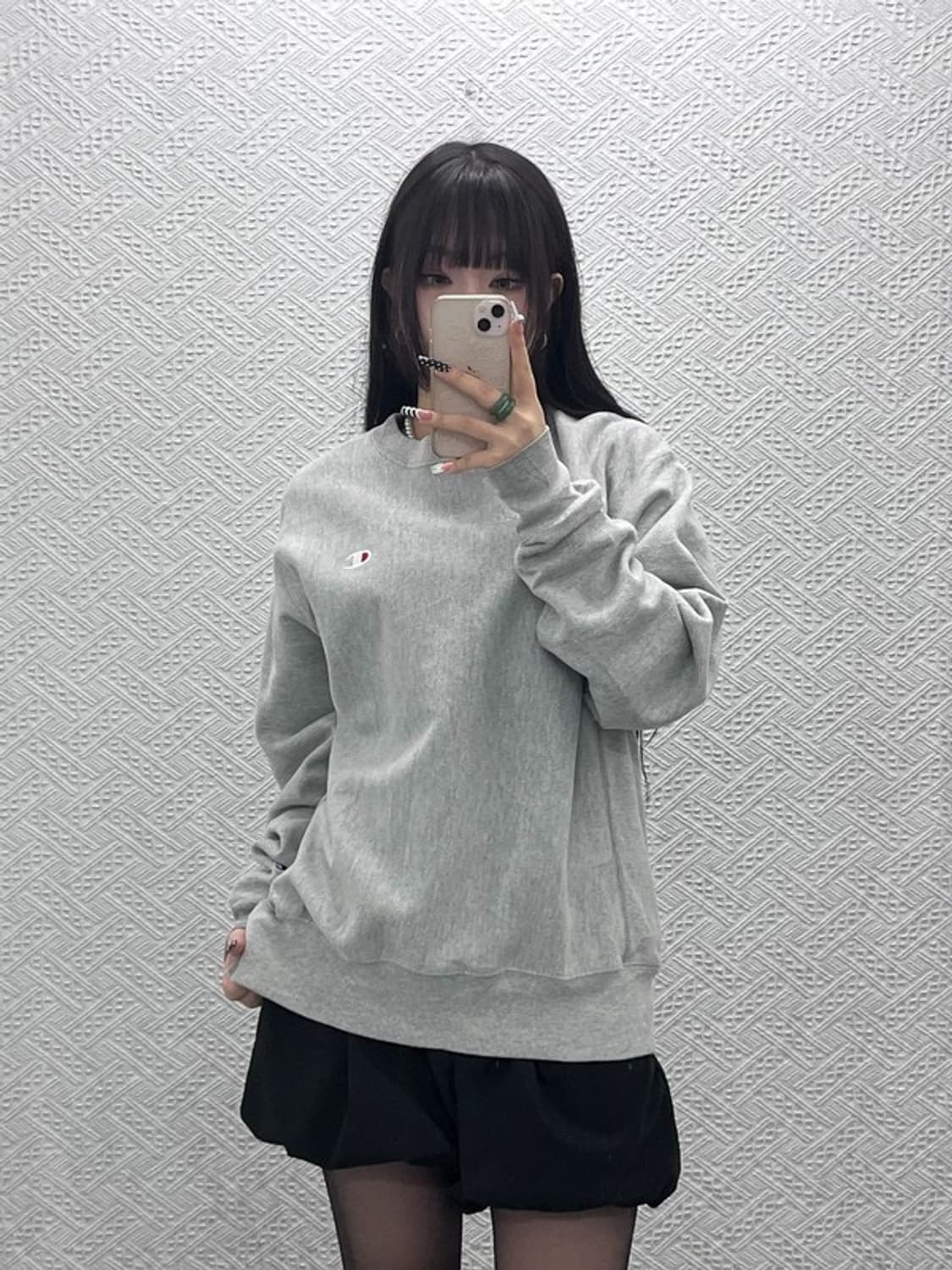 챔피온 리버스위브 모던 캐주얼 자수로고 맨투맨 M C10542 상품이미지2