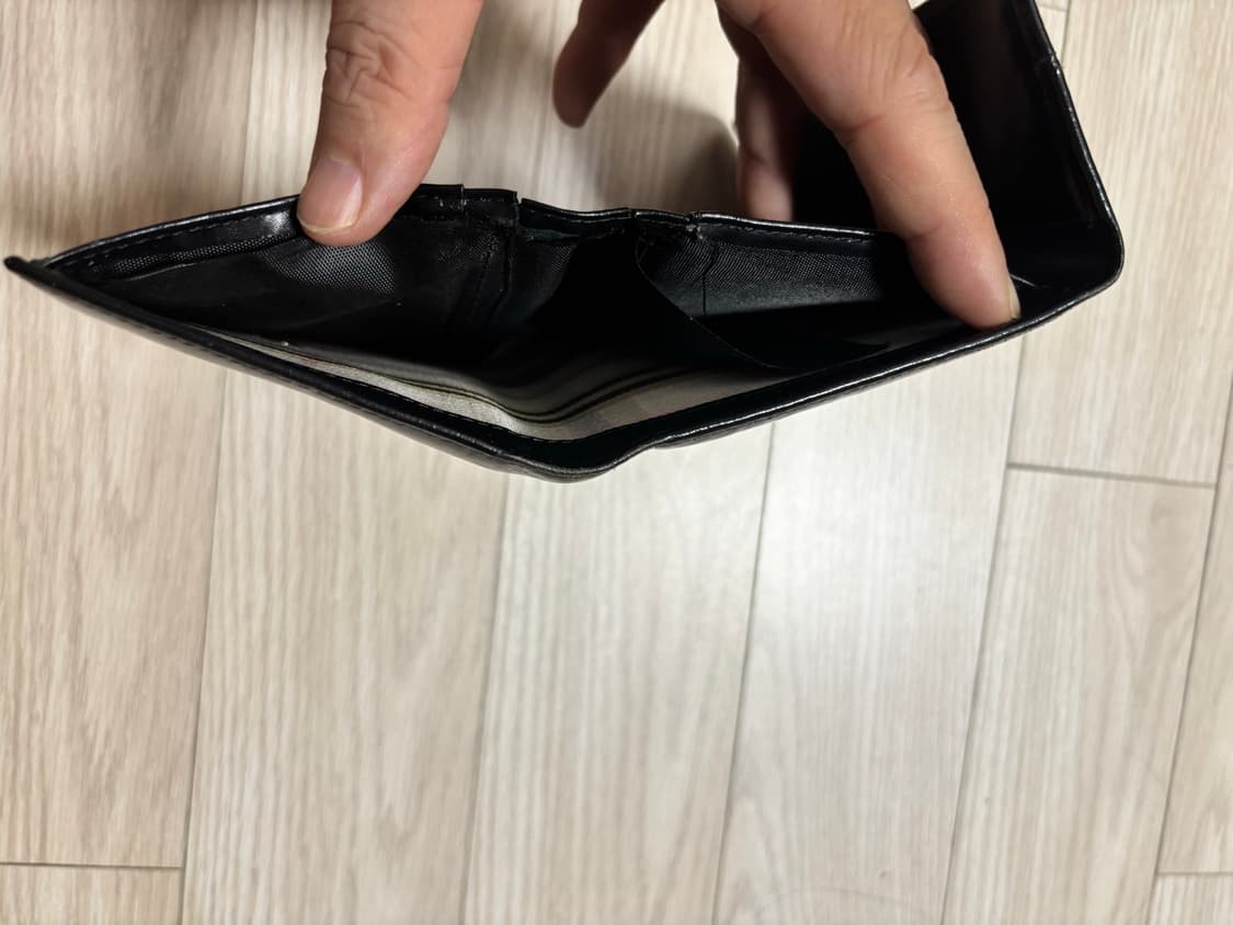 버버리 빈티지 노바체크 가죽 중지갑 수선 리폼용 상품이미지3