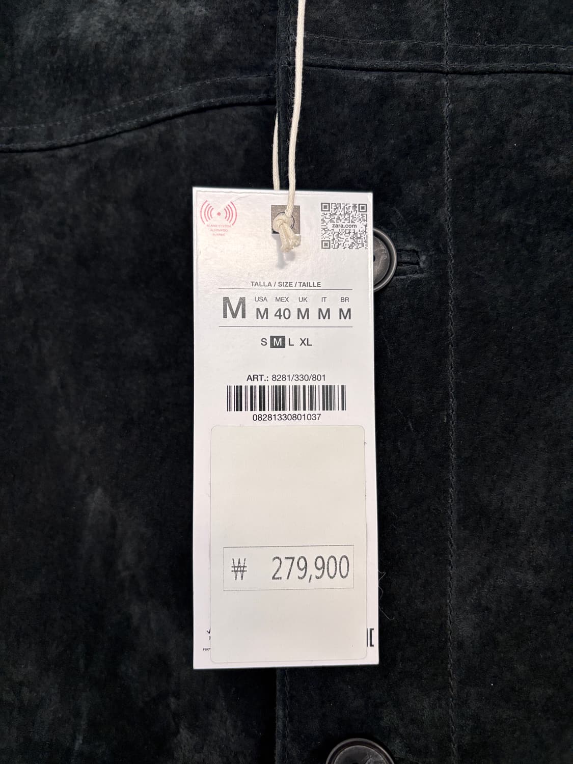 새상품) M 100 자라 리얼 스웨이드 자켓 상품이미지4