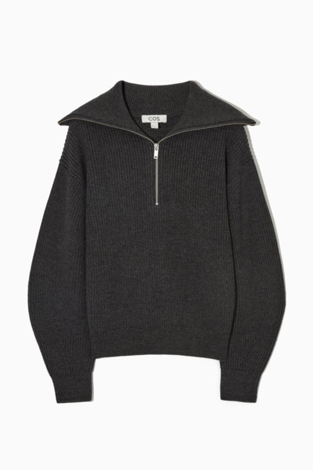 cos 울 하프 집업 차콜  상품이미지4
