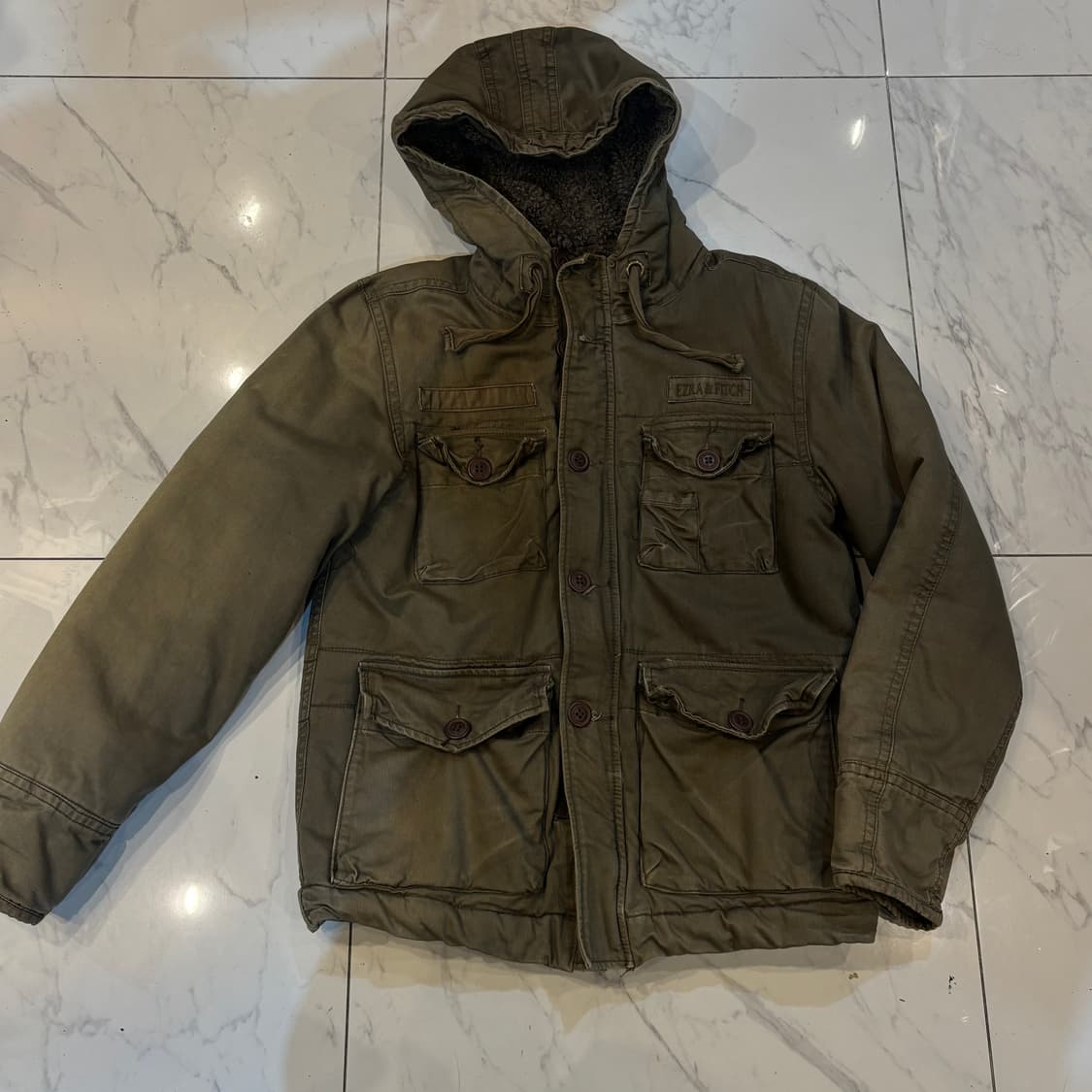 에즈라앤피치 양털 카키야상자켓  상품이미지1