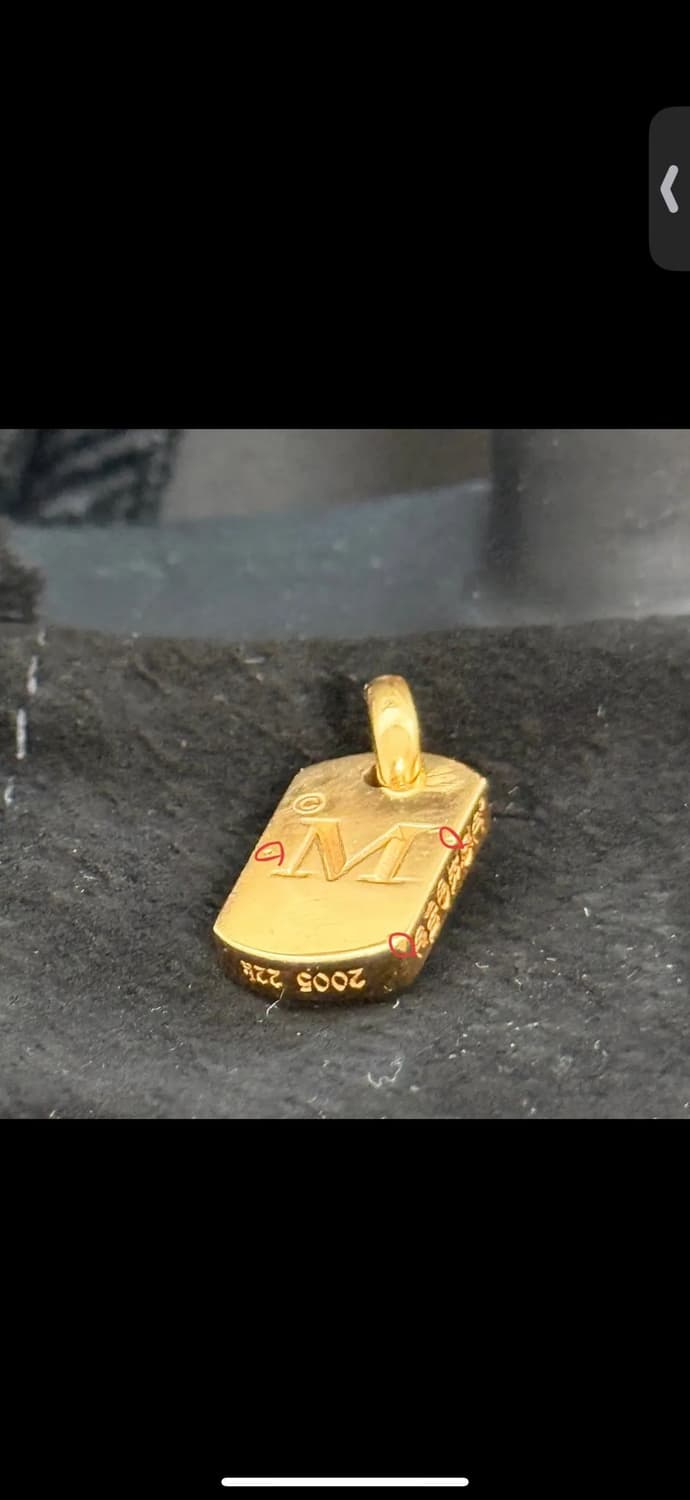 크롬하츠 타이니 도그택 메이플스론 22K 판매합니다. 상품이미지6
