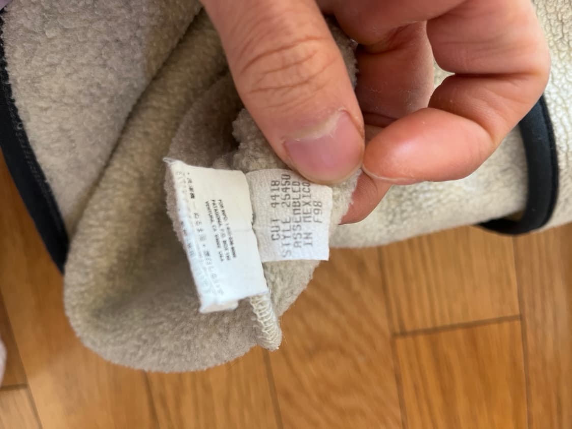 90s 파타고니아 신칠라 헤비웨이트 오트밀 xl 플리스 후리스 아노락 맨 상품이미지4