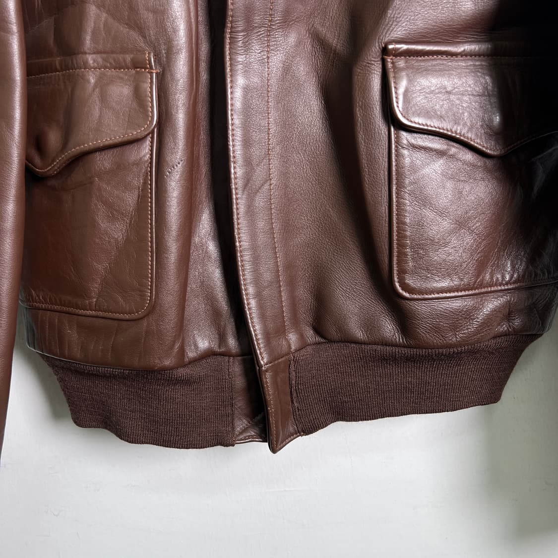 J.A. Dubow 복각 A-2 레더 플라이트 자켓 38 상품이미지5