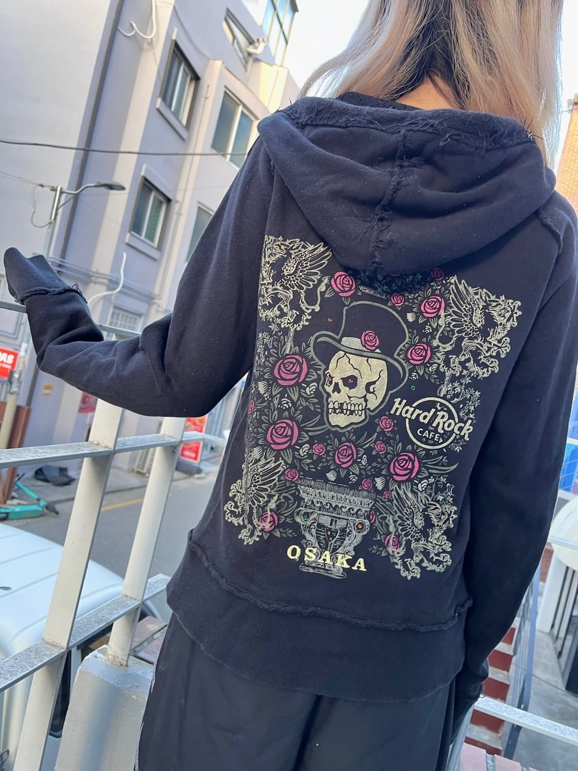 하드락카페 오사카 펑크 락 후드집업 상품이미지2