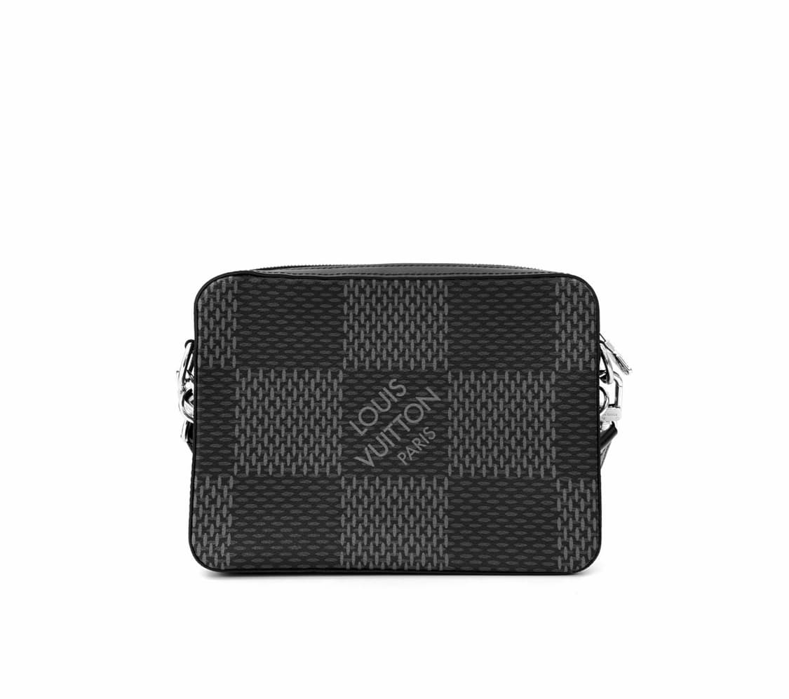 [OS] 루이비통 트리오 3D 다미에 그라파이트 크로스백 메신저백 블랙 상품이미지8