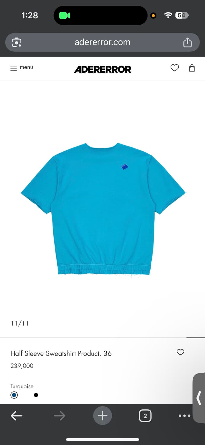 [M]아더에러 하프 슬리브 스웨트셔츠 프로덕트 36 반팔티 상품이미지2