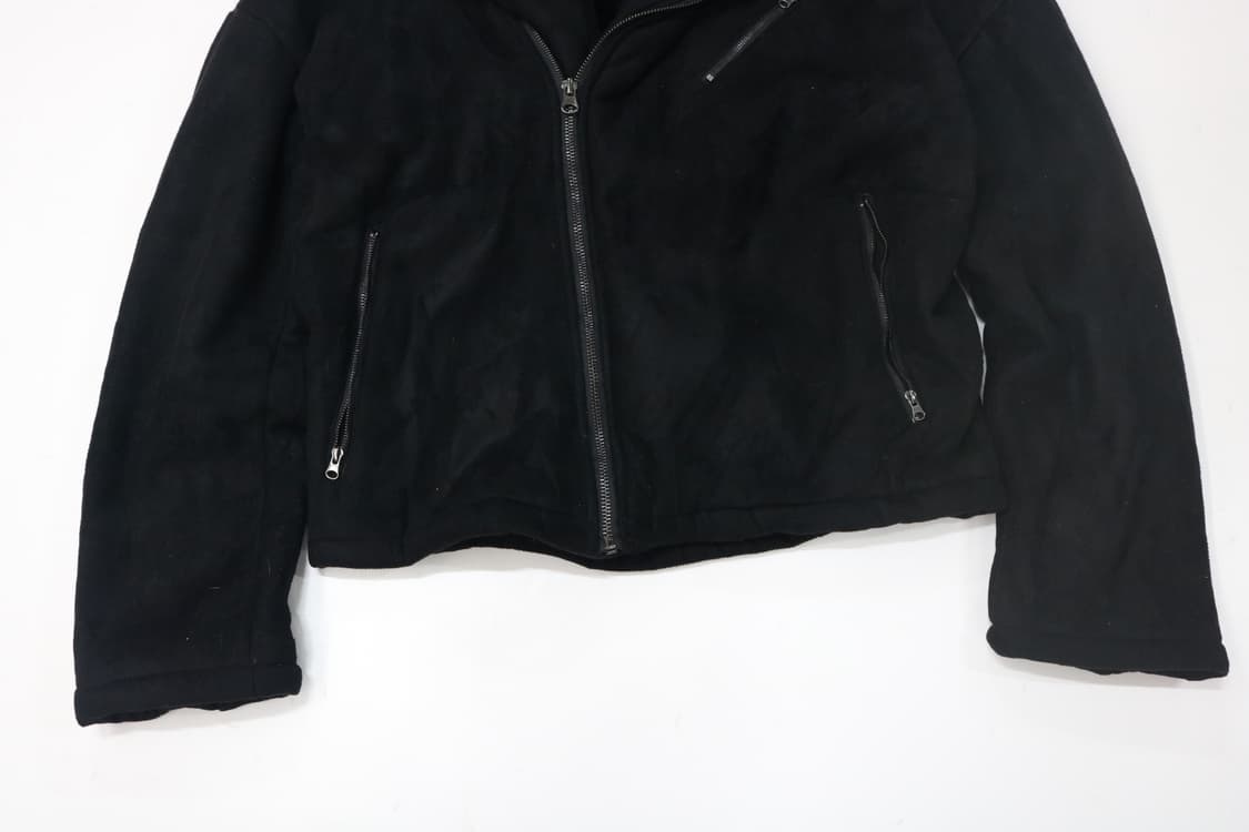 Xfrm 엑스폼 블랙 스웨이드 쉐르파 안감 라이더 자켓 (M) 상품이미지4