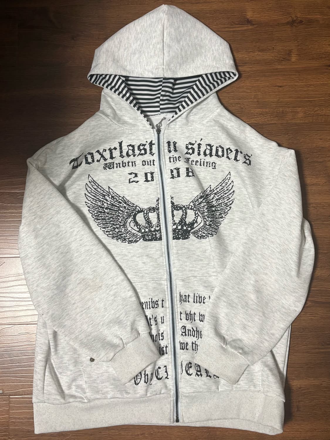 빈티지 오버핏 후드집업 여성의류 상품이미지1