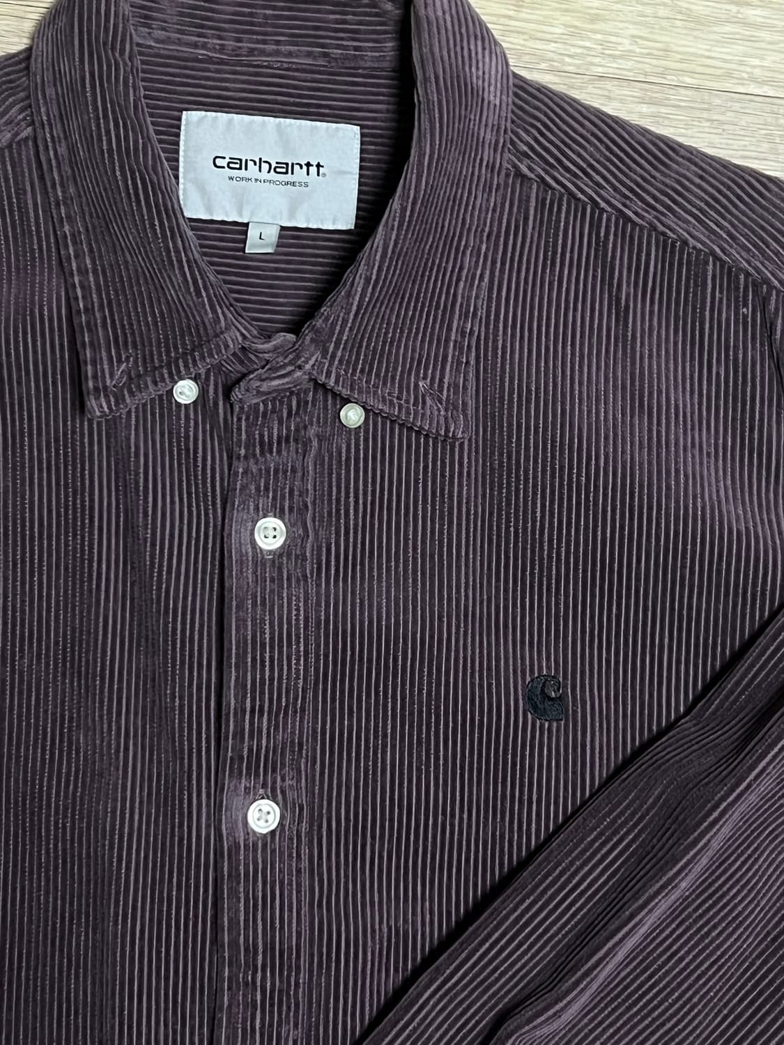 칼하트WIP 코듀로이 셔츠 퍼플 L 상품이미지1