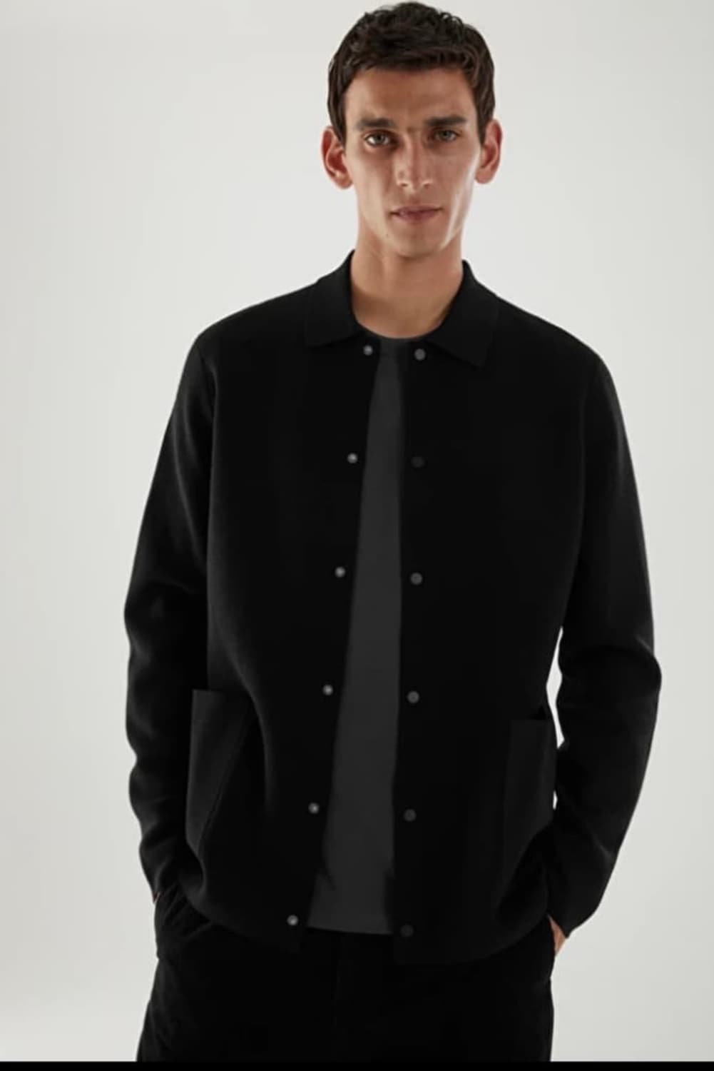 코스 카라 니트가디건 네이비 M 상품이미지2