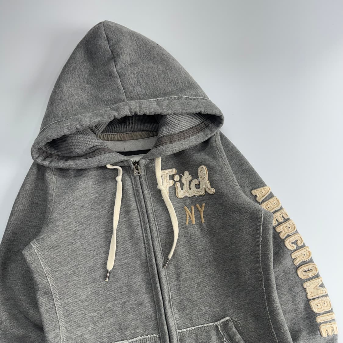 Abercrombie 아베크롬비 사이드로고 그레이 후드집업  상품이미지4
