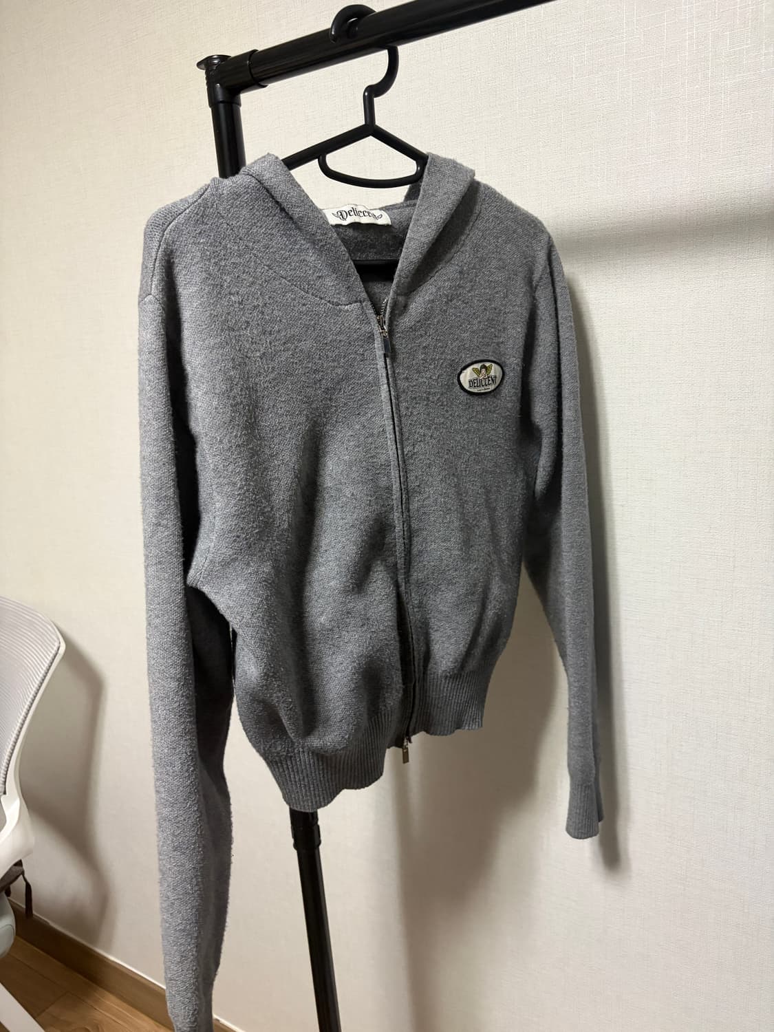 혼방 니트 집업 상품이미지1