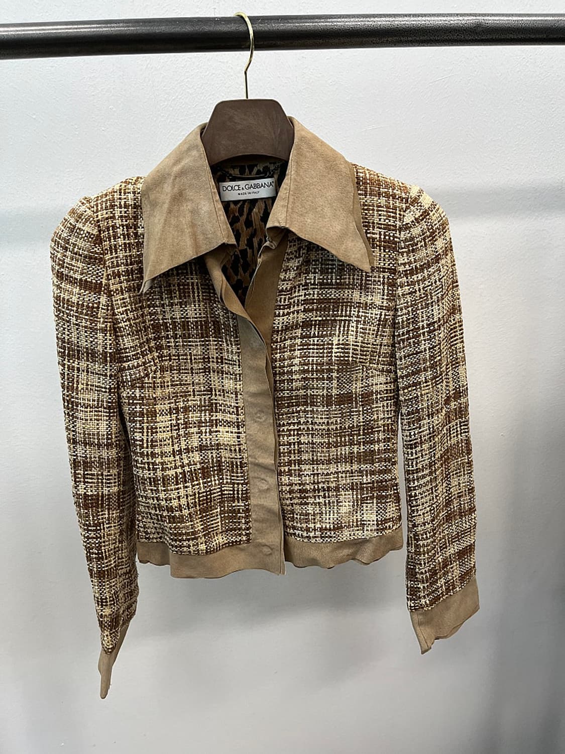 여) 돌체앤가바나 레더콤비 트위드자켓  상품이미지2