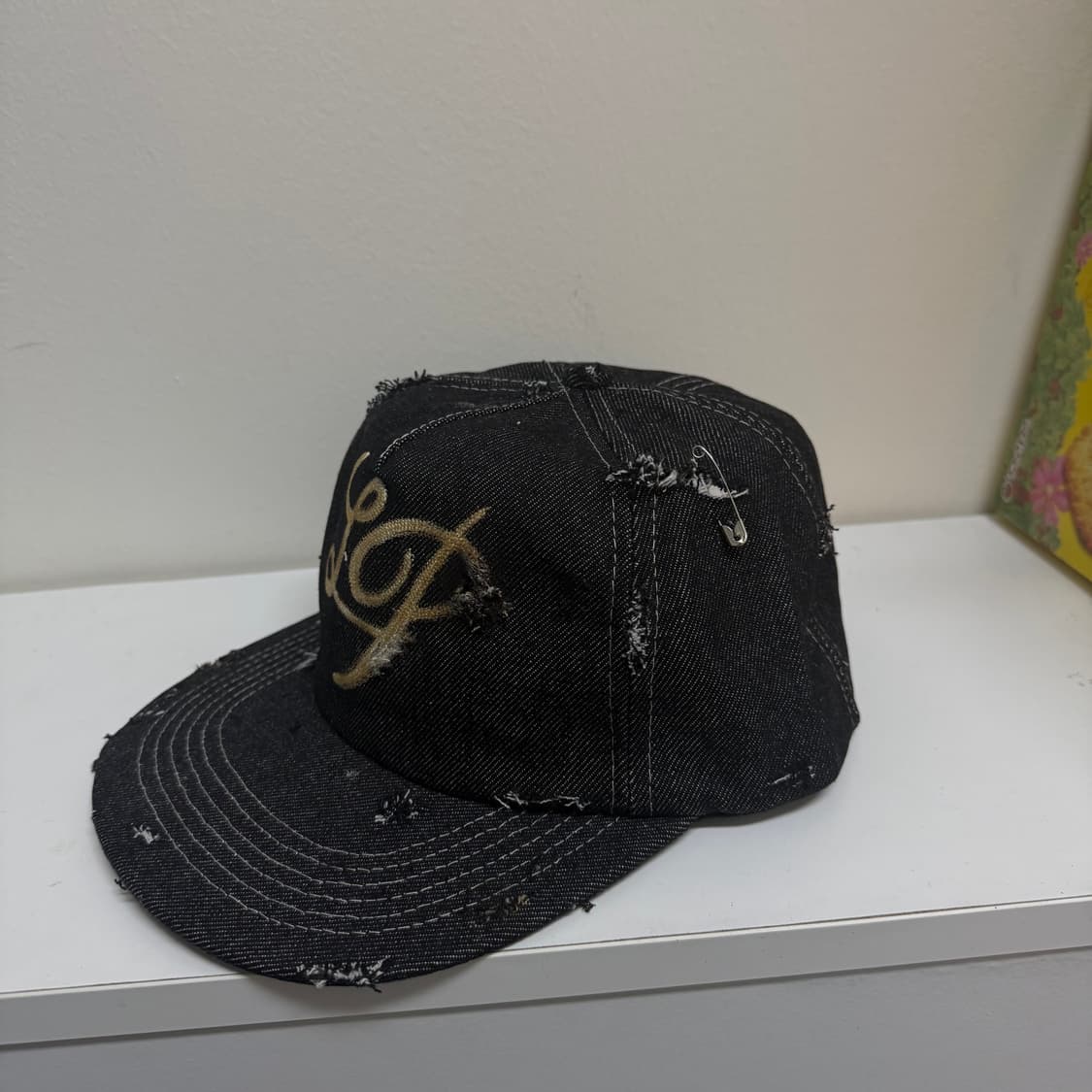 빈티지 디스트로이드 데님 캡 상품이미지2