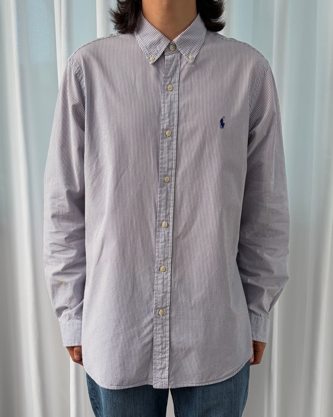 [XL]폴로 랄프로렌 시어서커 스트라이프 클래식핏 셔츠 상품이미지2