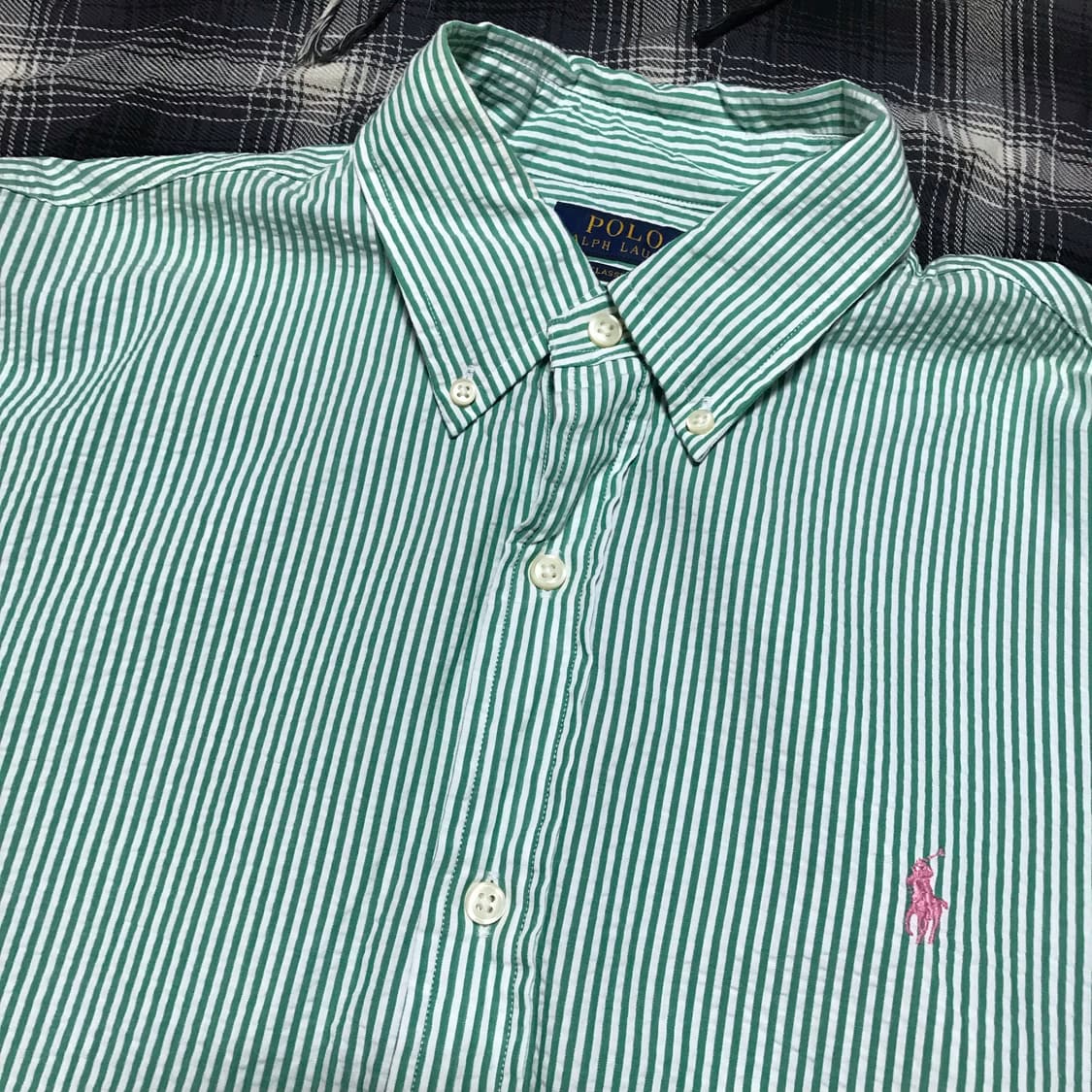 폴로 클래식핏 스트라이프 셔츠 극미중고 박스포함 상품이미지2