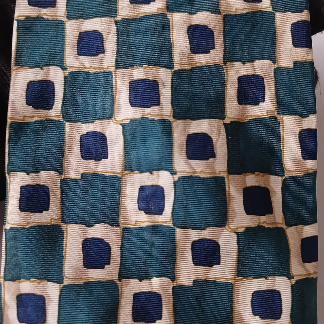 타이렉 실크 그린 패턴 넥타이 9.9cm 새제품 A19512 상품이미지8