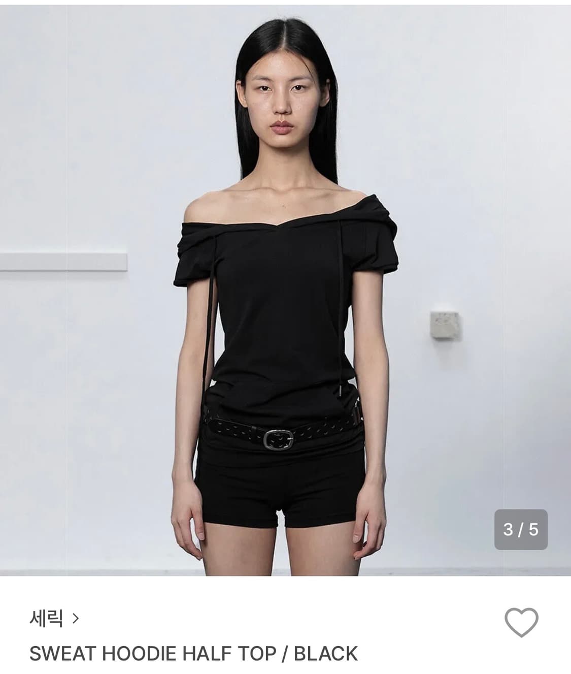 세릭 후디 반팔 hoodie half top 상품이미지1