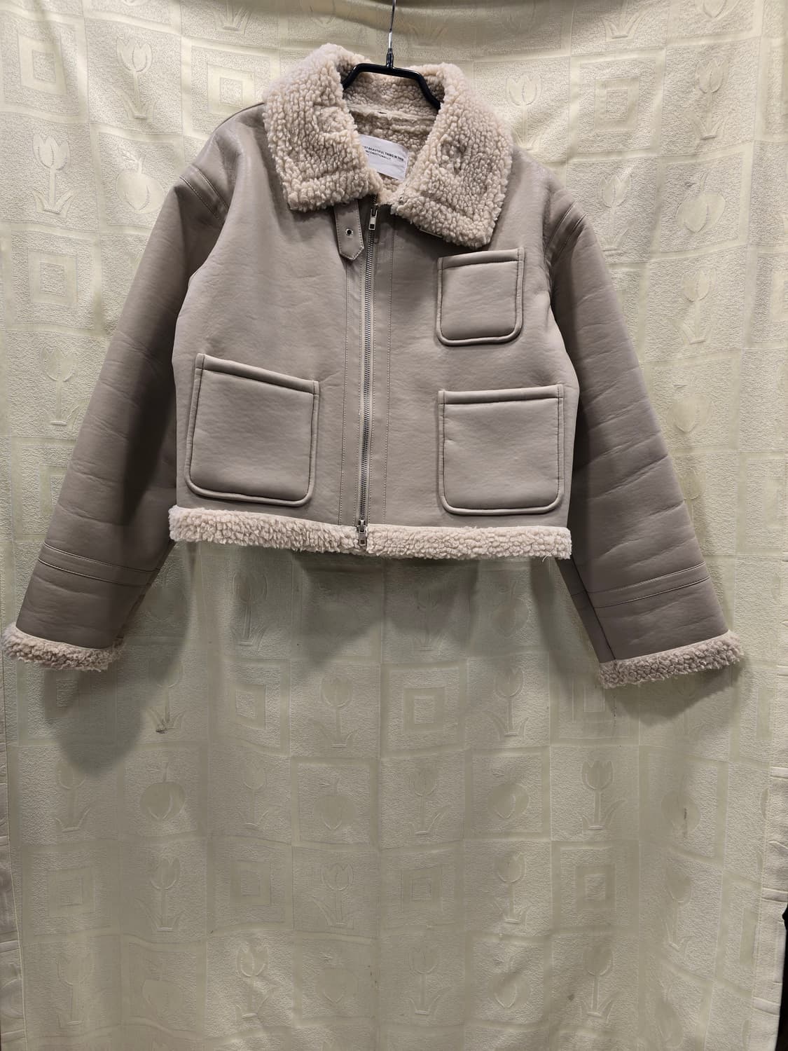 양털 가죽 크롭자켓 66~77 상품이미지1