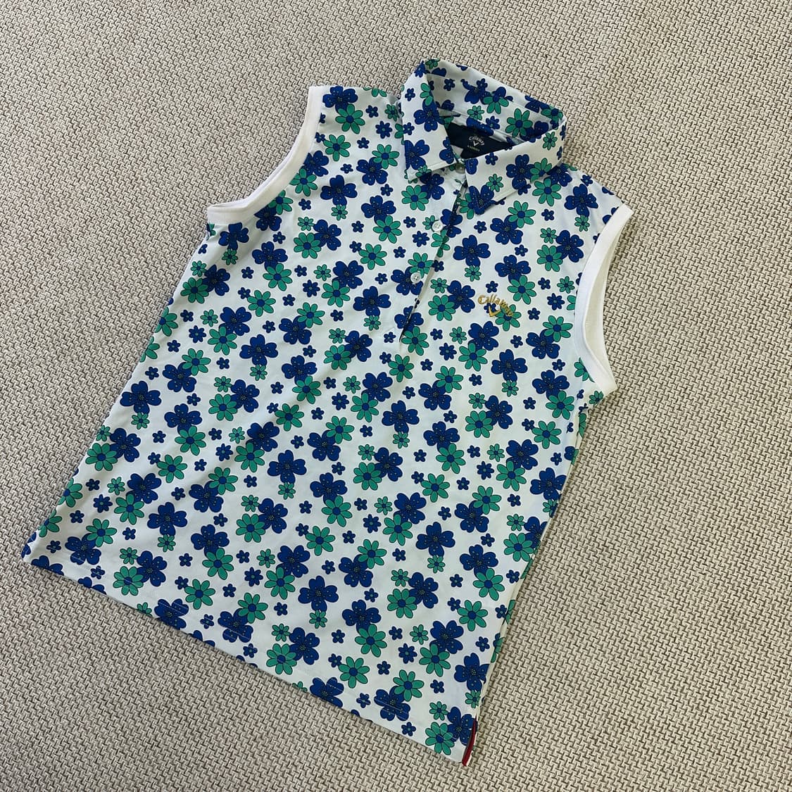 XS 캘러웨이 플로럴 민소매 티셔츠 0415D 상품이미지1