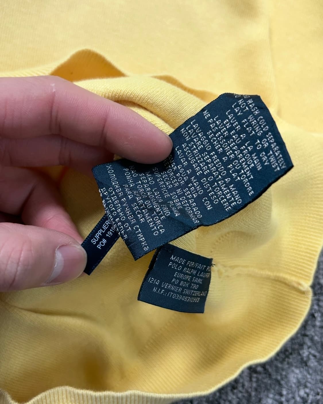 폴로 랄프로렌 옐로우 코튼 브이넥 니트 상품이미지10