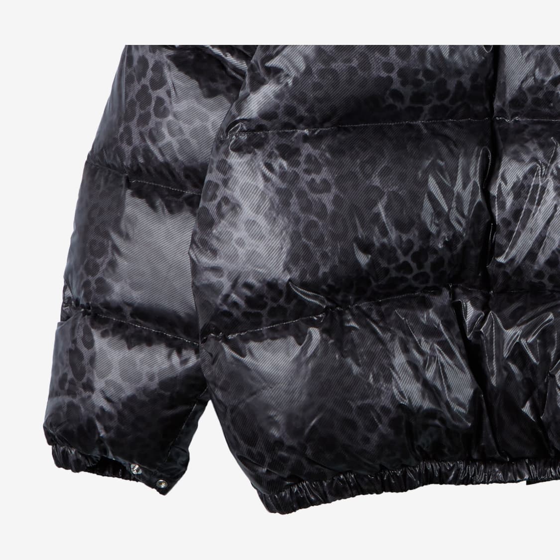 (2) ECRU 스탠드얼론 레오파드 패턴 나일론 구스다운 점퍼 상품이미지4