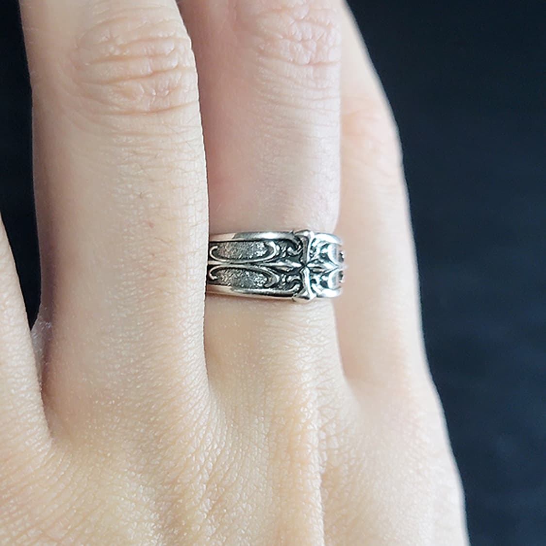 Skarn 백동 남자 엔틱 빈티지 명품 고딕 창 십자가 반지 상품이미지6