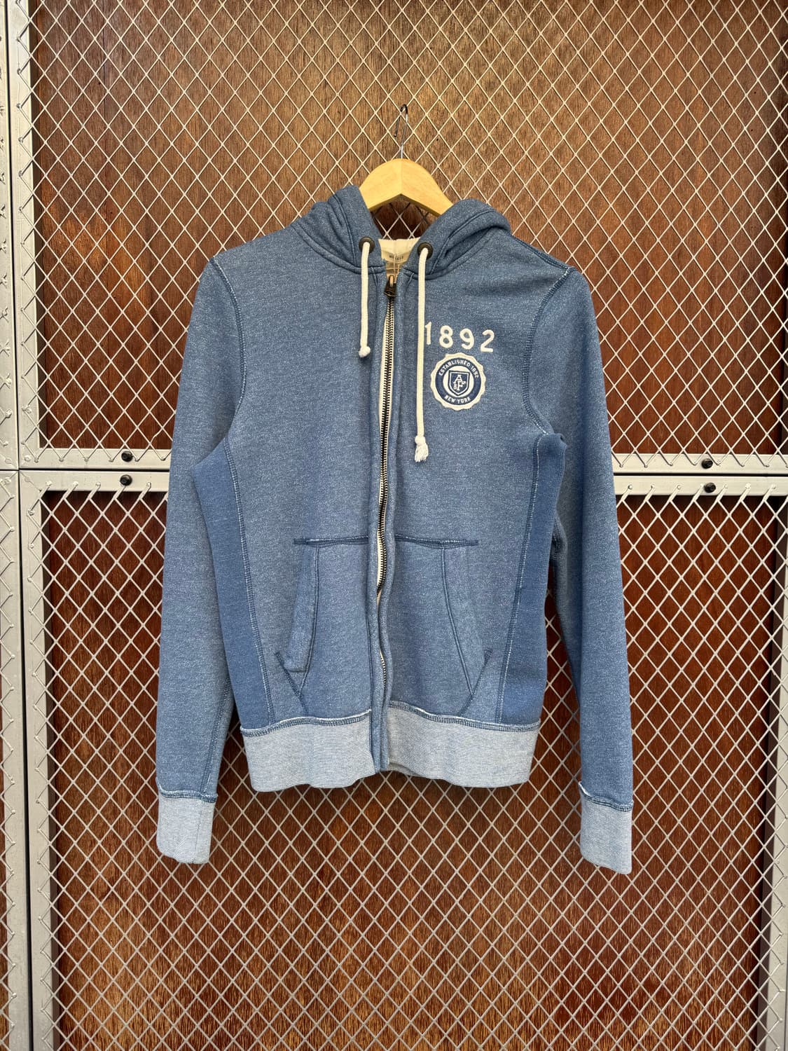 아베크롬비 빈티지 워싱 블루 y2k 올드스쿨 후드 집업 S 상품이미지1