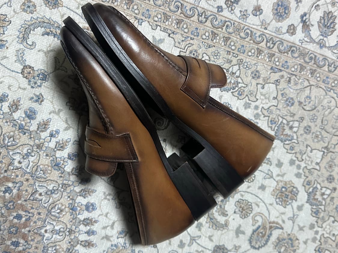 소가죽 5.5cm키높이 로퍼 250/1브라운 굿이어웰트, 소가죽 밑창 상품이미지2