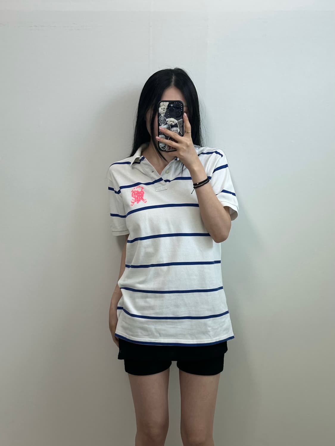 폴로 랄프로렌 자수로고 단가라 피케 반팔 카라 티셔츠 상품이미지1