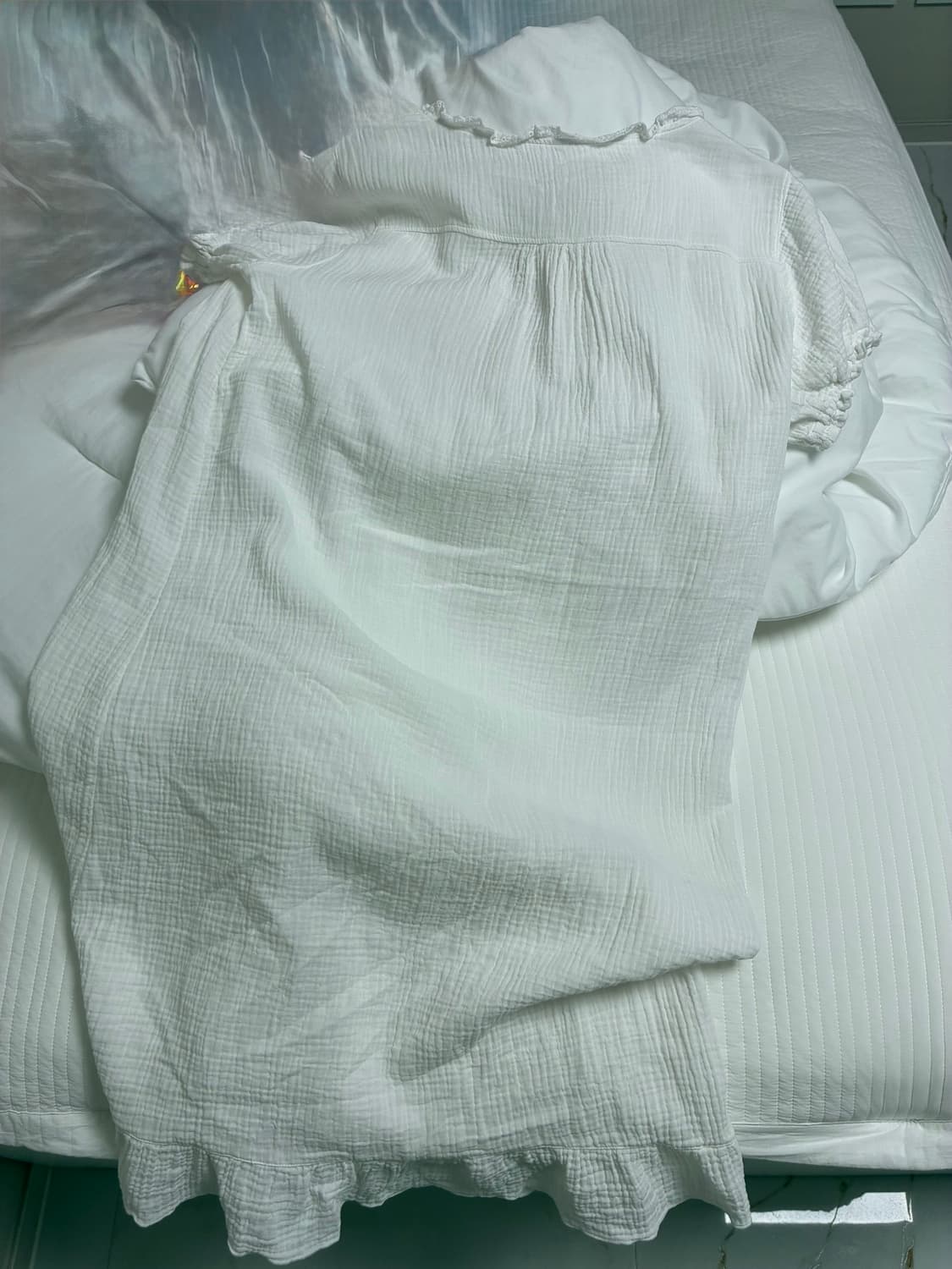 거즈면 반팔 원피스 잠옷 파자마 상품이미지2