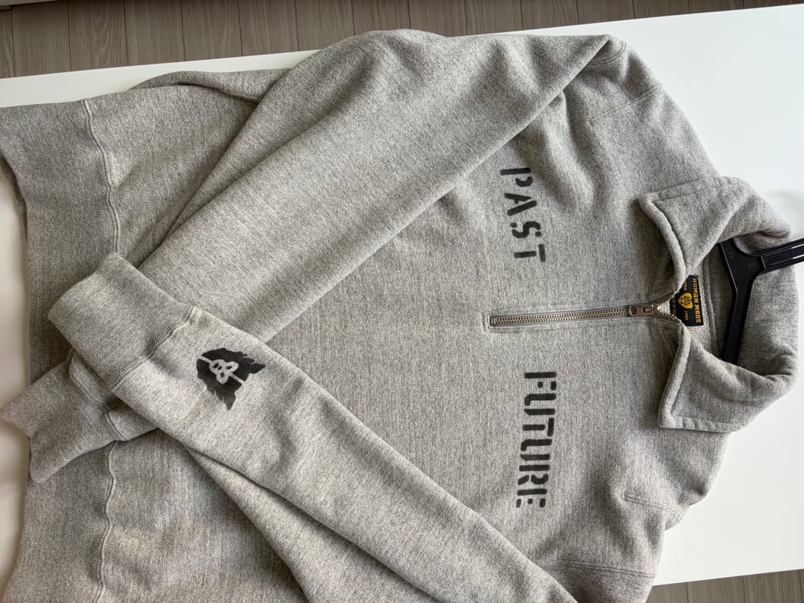 휴먼 메이드 하프집 스웨트셔츠 그레이 상품이미지3