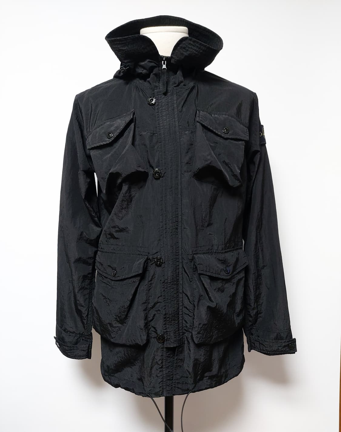 남성 얇은 홀겹 야상 바람막이 자켓 블랙(L) 상품이미지1