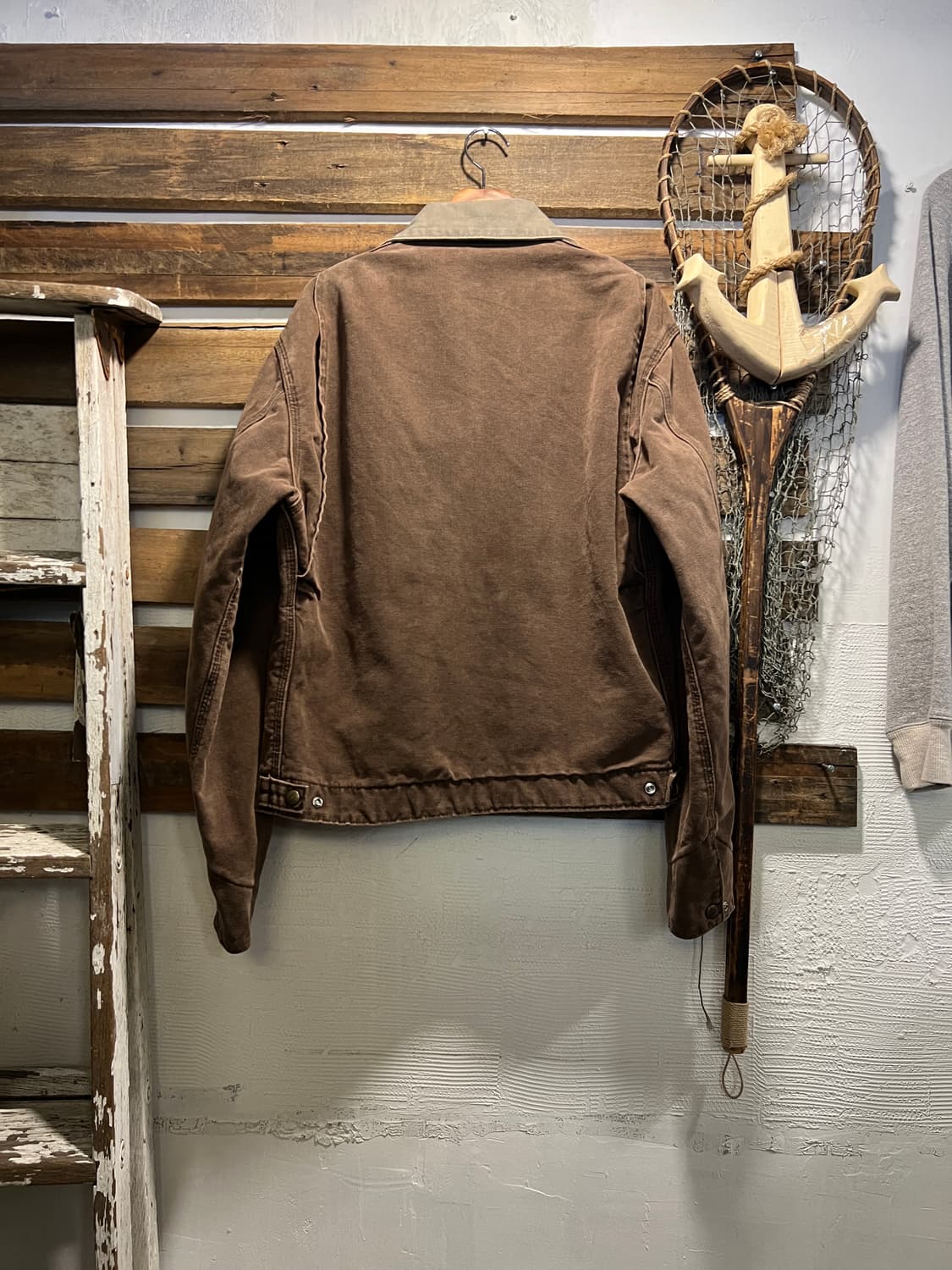 [L]칼하트 Made in USA J97 디트로이트 다크브라운 워크 자켓 상품이미지7