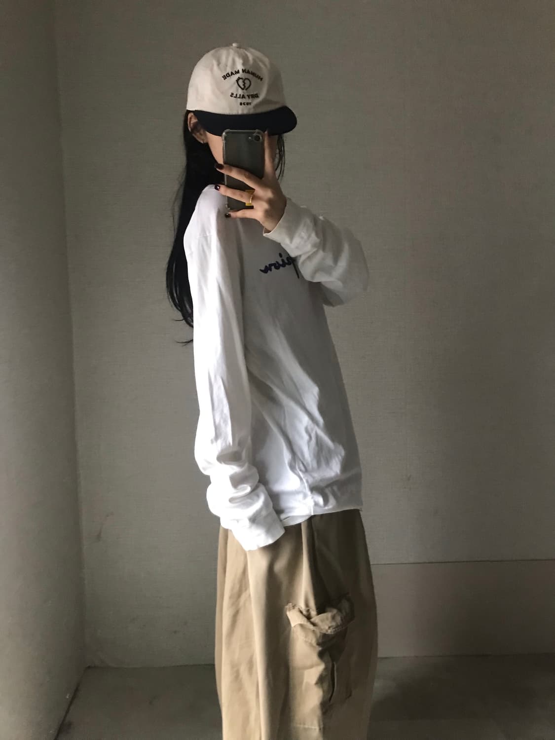 챔피온 화이트 오버핏 롱슬리브 상품이미지3
