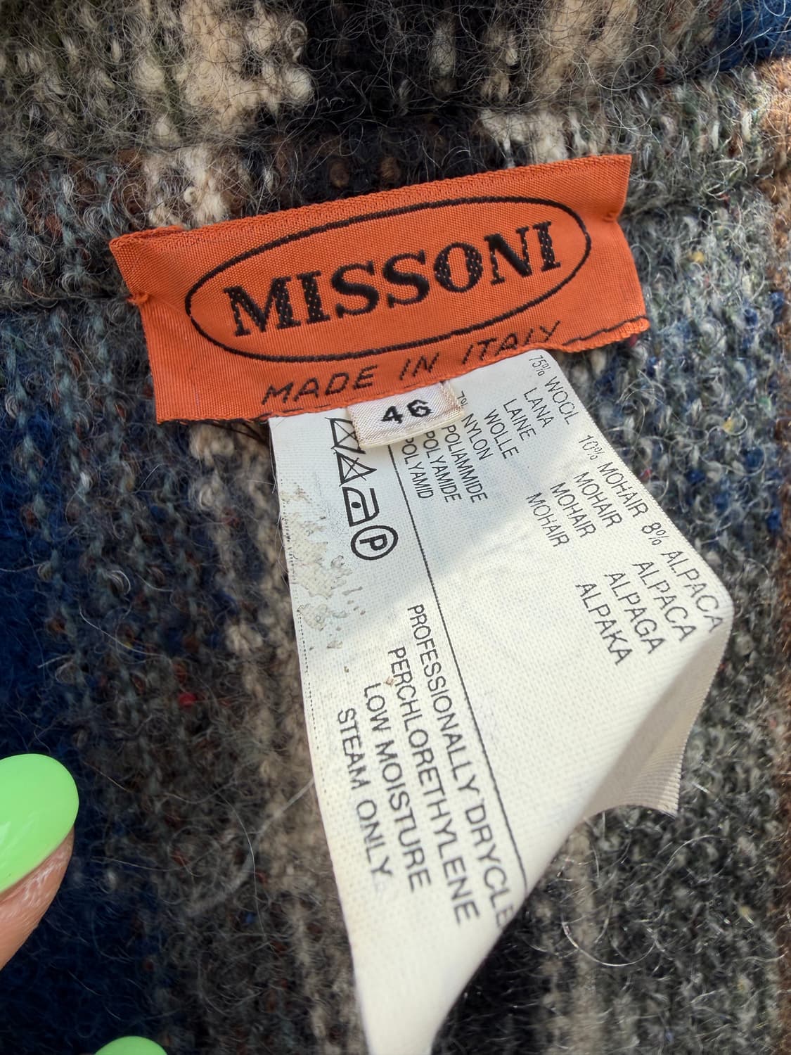 Missoni 미쏘니 모헤어 체크 자켓 상품이미지7