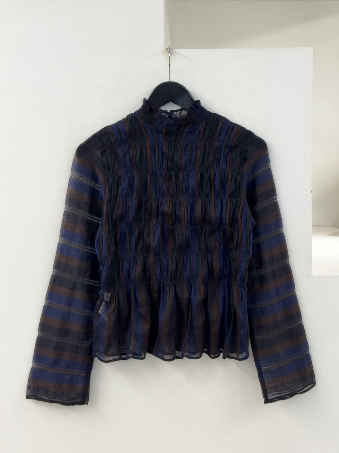 히로코 코시노 셔링 블라우스 상품이미지1