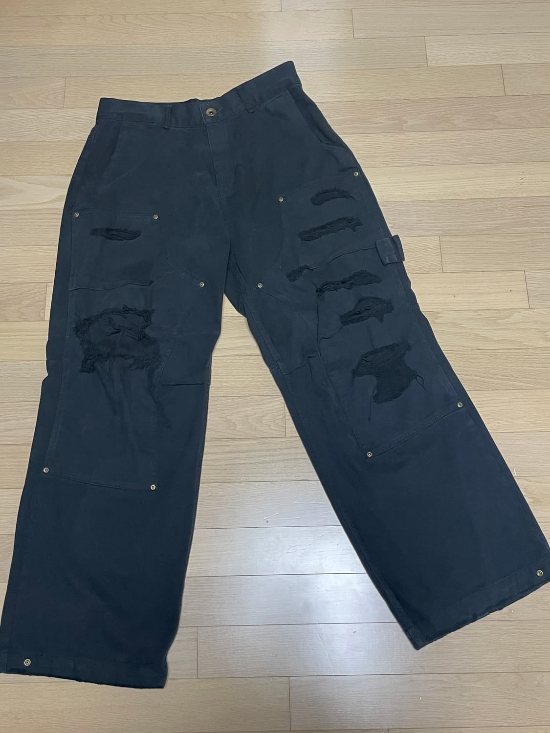 ETCE 더블니 디스트로이드 배기 팬츠 상품이미지1