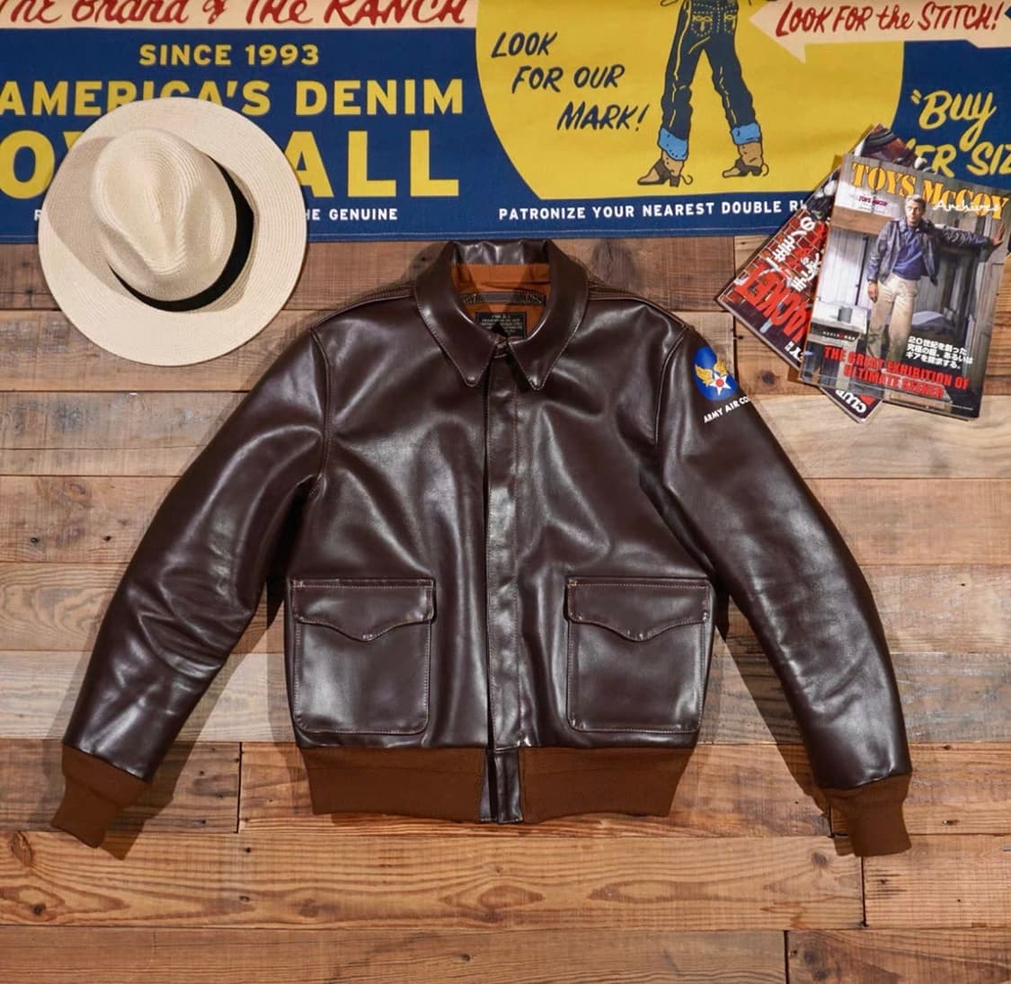 [veluokldly] A-2 말가죽 차심 자켓 2XL 리얼맥코이 복각 상품이미지1