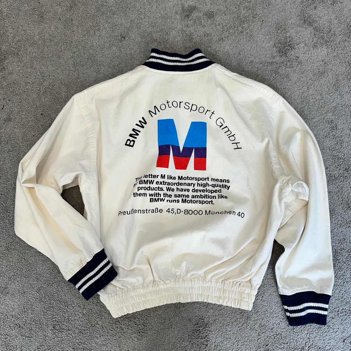 빈티지 BMW 모터스포츠 레이싱팀 봄버 자켓M 상품이미지1