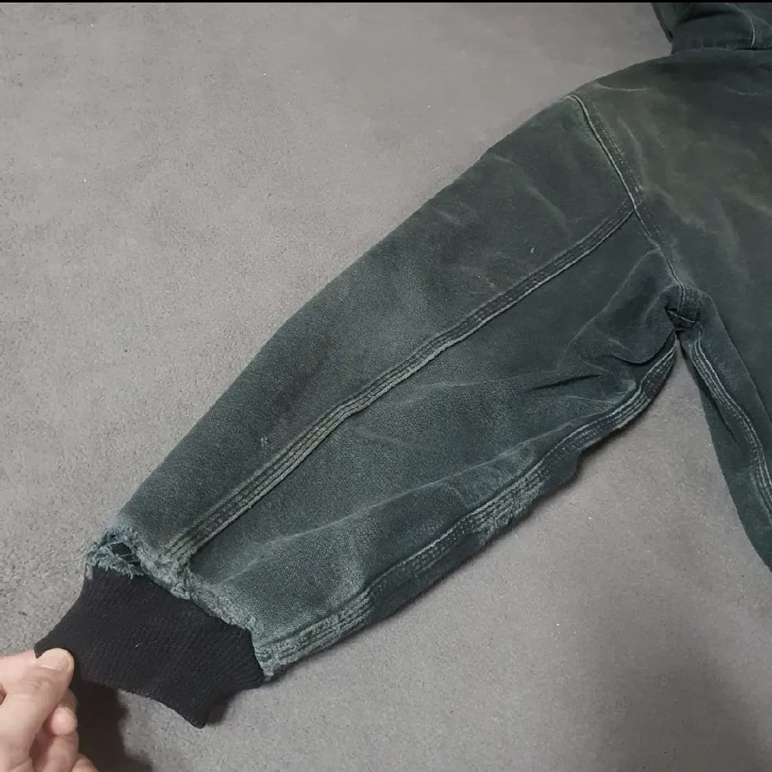 칼하트 J25 모스그린 2XL 액티브 샌드스톤 워크자켓 상품이미지6