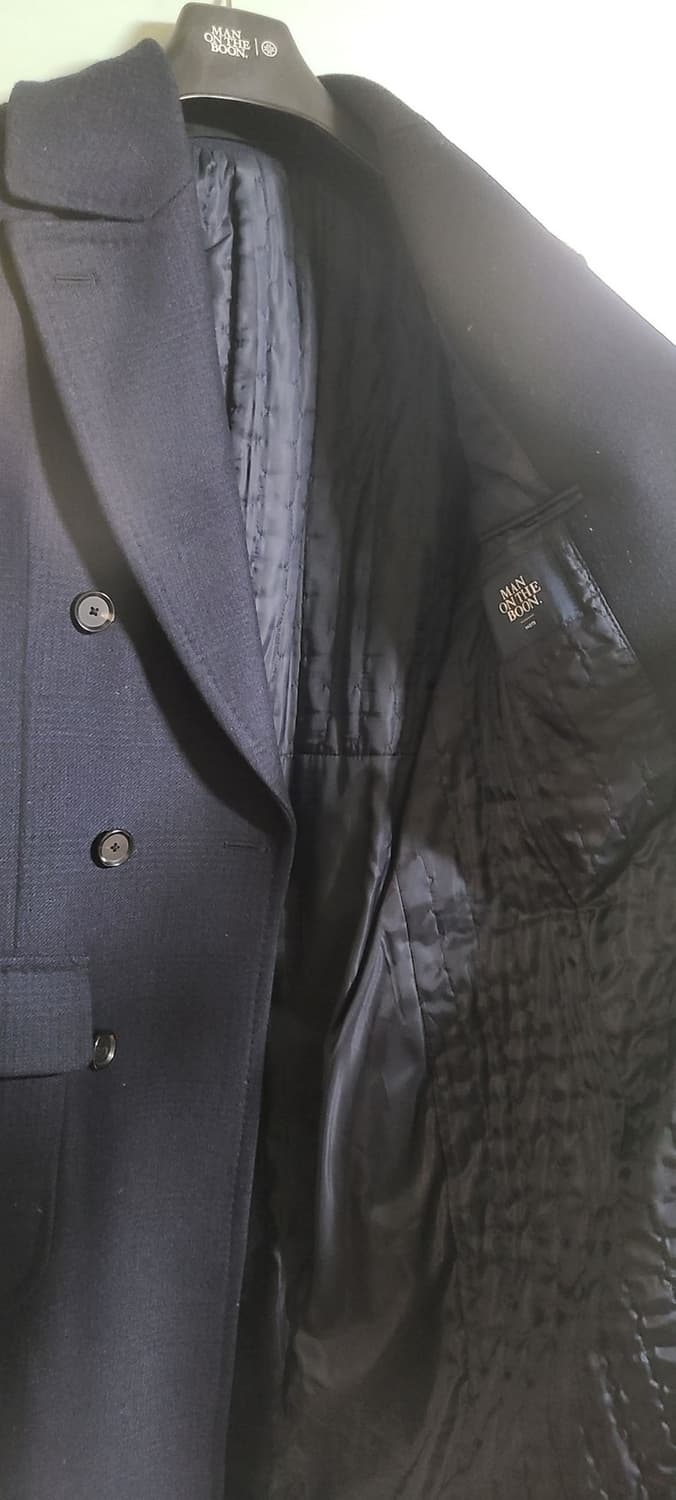 맨온더분 다크네이비 폴로코트 46사이즈 상품이미지3