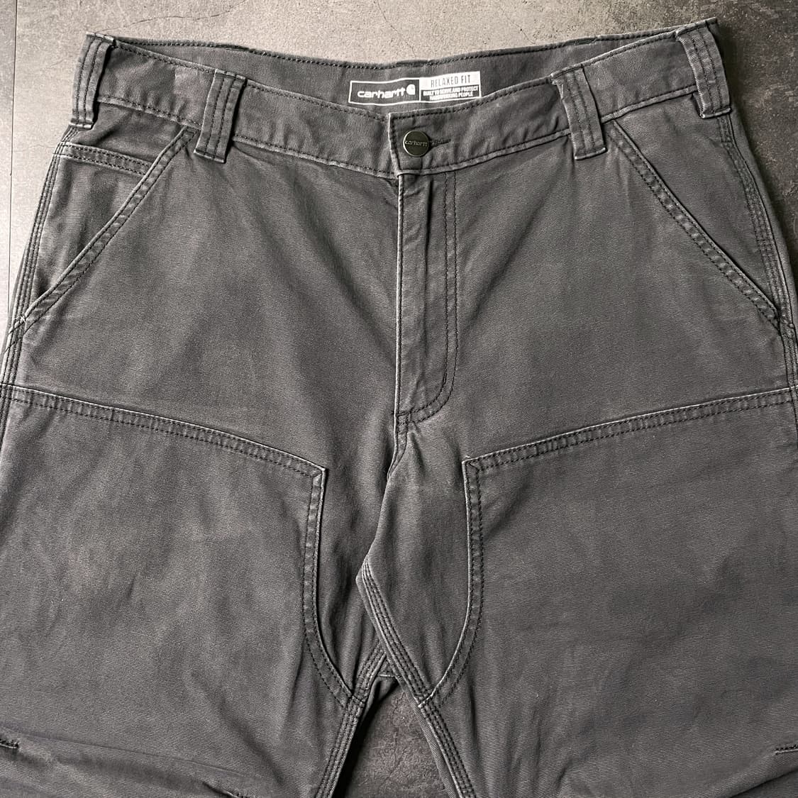 CARHARTT 칼하트 빈티지 그레이 더블니 워크 팬츠 A00820 상품이미지2